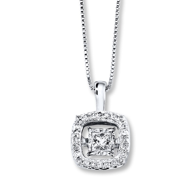 Main Image 1 of Previously Owned Diamond Necklace 1/3 ct tw 10K White Gold