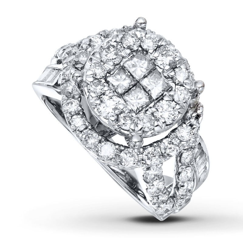Previously Owned Diamond Ring 2-1/2 Carats tw 14K White Gold