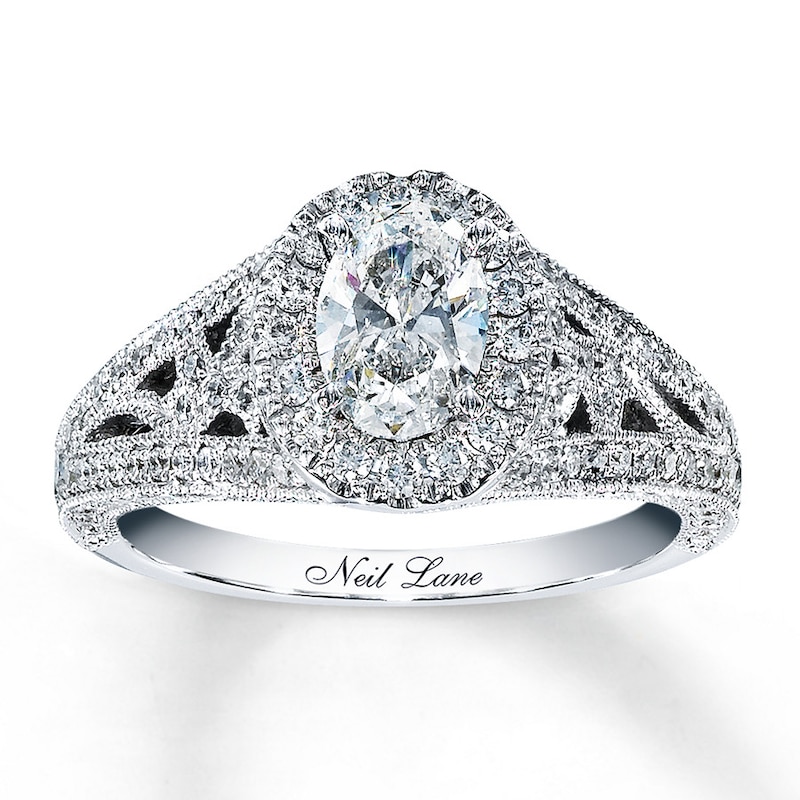 Main Image 1 of Previously Owned Neil Lane Engagement Ring 1-1/2 ct tw Diamonds 14K White Gold