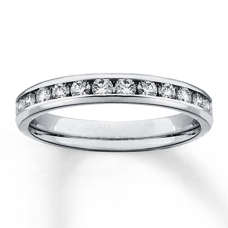Main Image 1 of Previously Owned Anniversary Band 1/2 ct tw Round-cut Diamonds 14K White Gold