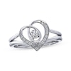 Thumbnail Image 0 of Previously Owned Heart Ring 1/10 ct tw Diamonds Round-cut Sterling Silver
