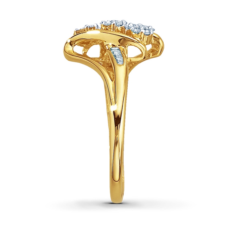 Main Image 3 of Previously Owned Diamond Ring 1/6 ct tw Round-Cut 10K Yellow Gold