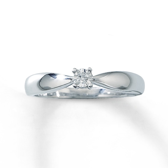 Previously Owned Diamond Accent Promise Ring 10K White Gold