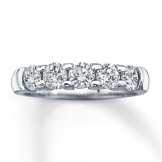 Previously Owned Diamond Anniversary Band 1 ct tw Round-cut 14K White Gold