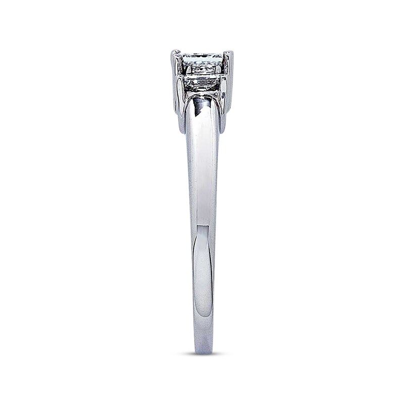 Previously Owned Diamond Three-Stone Engagement Ring 1 ct tw Princess-cut 14K White Gold & Platinum