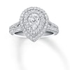 Thumbnail Image 0 of Previously Owned Neil Lane Ring 1-3/4 ct tw Pear/ Round-cut Diamonds 14K Gold