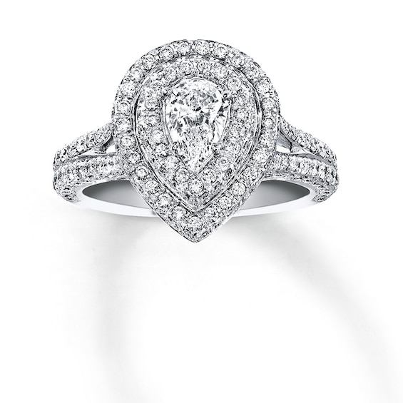 Previously Owned Neil Lane Ring 1-3/4 ct tw Pear/ Round-cut Diamonds 14K Gold