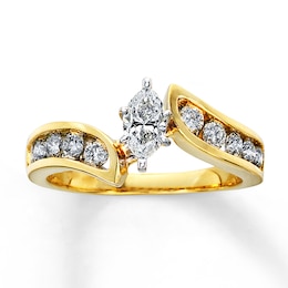 Previously Owned Diamond Ring 1 ct tw Marquise-Cut 14K Gold