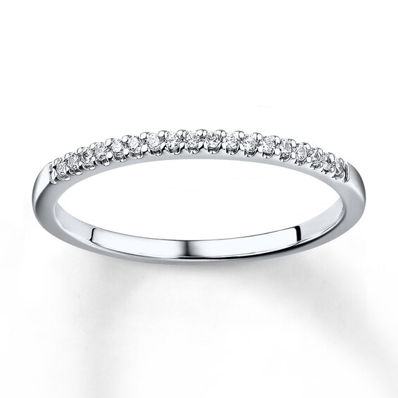 Previously Owned Diamond Anniversary Ring 1/10 ct tw Round-cut 10K White Gold