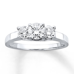 Previously Owned Ring 1 ct tw Round-cut Diamonds 14K White Gold