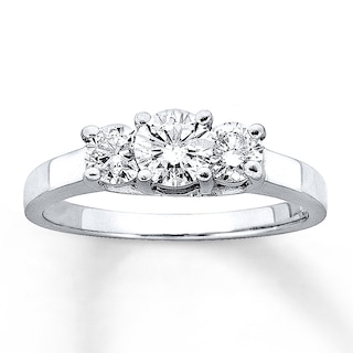 Previously Owned Ring 1 ct tw Round-cut Diamonds 14K White Gold