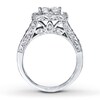 Thumbnail Image 2 of Previously Owned Diamond Bridal Set 2 ct tw Princess & Round-Cut 14K White Gold