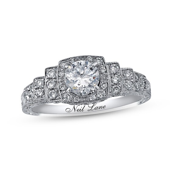 Previously Owned Neil Lane Diamond Engagement Ring 1-1/6 ct tw Round-cut 14K White Gold