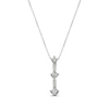Thumbnail Image 1 of Previously Owned Diamond 3-Stone Necklace 1/4 cttw 14K White Gold 17"