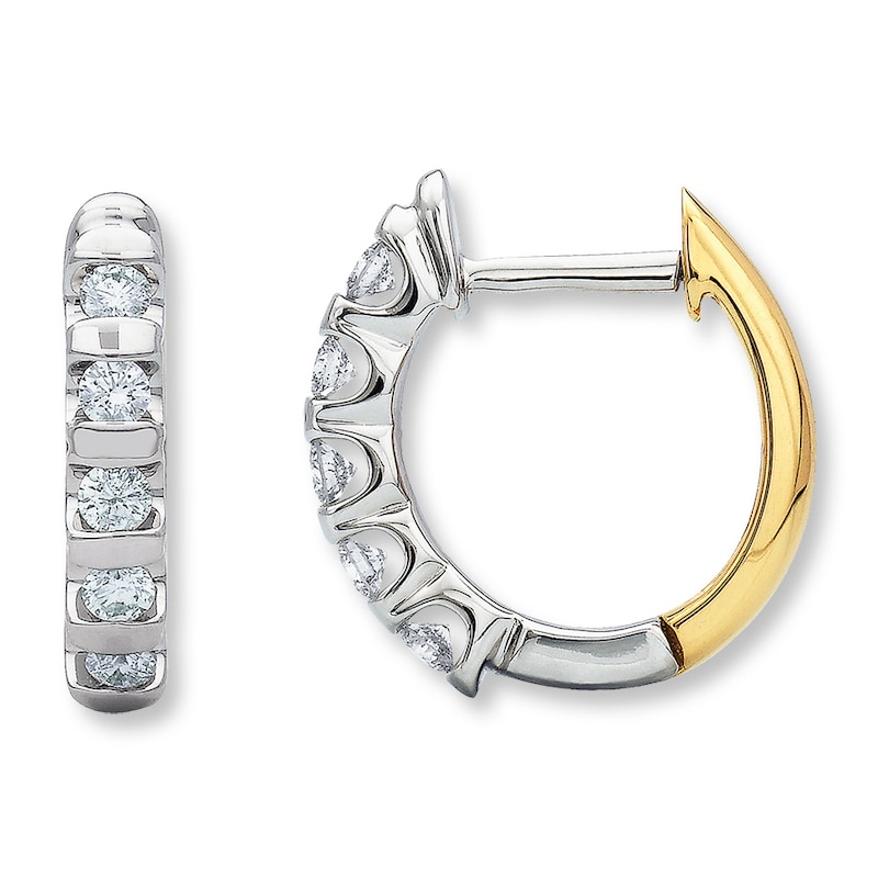 Main Image 1 of Previously Owned Earrings 1/2 ct tw Diamonds 14K Two-Tone Gold