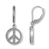 Thumbnail Image 1 of Previously Owned Diamond Peace Sign Earrings 1/6 ct tw Sterling Silver
