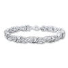 Previously Owned Diamond Infinity Bracelet 1-1/2 ct tw Round-cut Sterling Silver 7.25"