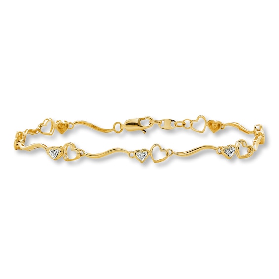 Previously Owned Bracelet Diamond Accents 10K Yellow Gold