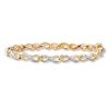 Thumbnail Image 1 of Previously Owned Diamond Infinity Bracelet 1/3 ct tw Round-cut 10K Yellow Gold 7.25&quot;