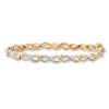 Thumbnail Image 0 of Previously Owned Diamond Infinity Bracelet 1/3 ct tw Round-cut 10K Yellow Gold 7.25"