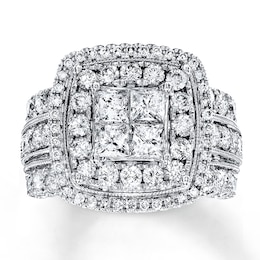 Previously Owned Diamond Ring 3 cts tw 14K White Gold