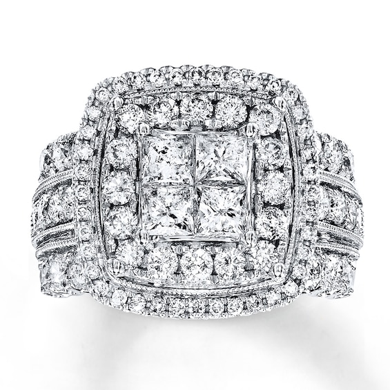 Previously Owned Diamond Ring 3 cts tw 14K White Gold