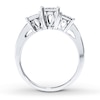 Thumbnail Image 1 of Previously Owned Diamond 3-Stone Ring 1 ct tw Princess-cut 14K White Gold