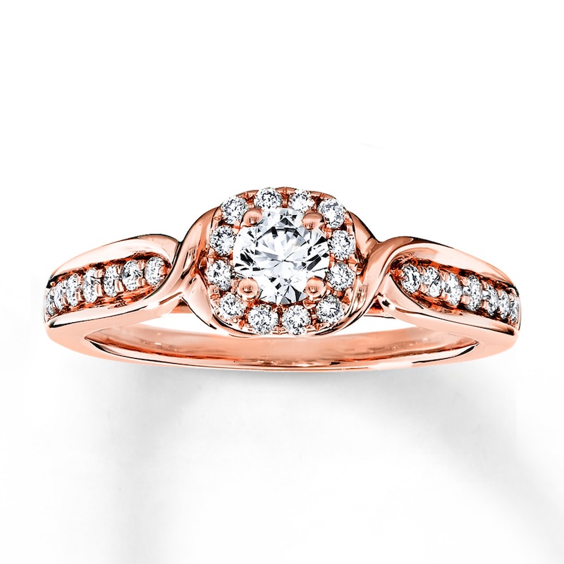 Previously Owned Diamond Engagement Ring 1/2 ct tw Round-cut 14K Rose Gold