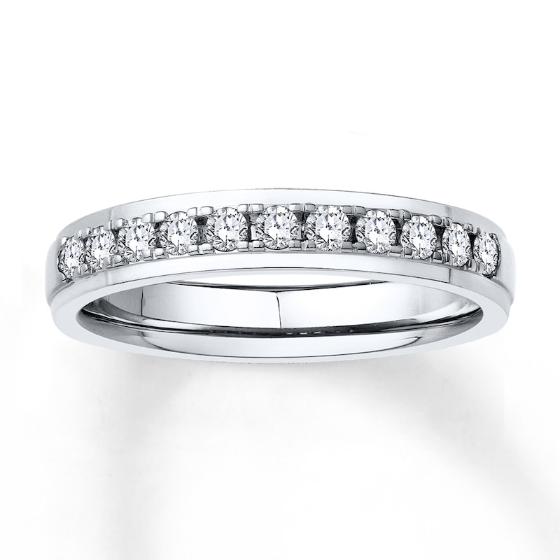 Main Image 1 of Previously Owned Diamond Anniversary Band 1/3 ct tw Round-cut 10K White Gold