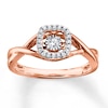 Thumbnail Image 1 of Previously Owned Unstoppable Love Ring 1/8 ct tw Diamonds 10K Rose Gold