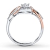 Thumbnail Image 1 of Previously Owned Diamond Ring 1/6 ct tw Princess-Cut Sterling Silver & 10K Rose Gold