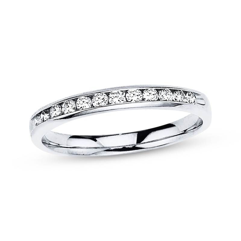 Previously Owned Diamond Band 1/4 ct tw Round-Cut 10K White Gold