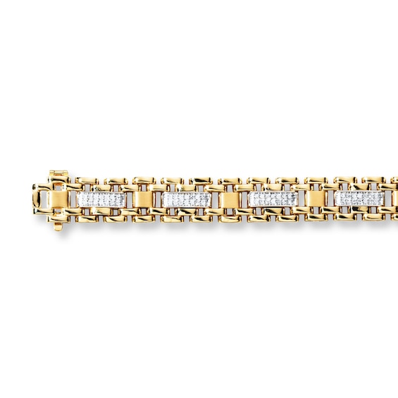 Previously Owned Men's Bracelet 3/4 ct tw Diamonds 10K Yellow Gold 8.25