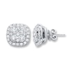 Previously Owned Diamond Earrings 2 ct tw Round-cut 14K White Gold