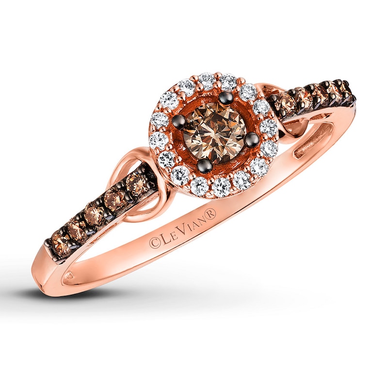 Main Image 1 of Previously Owned Le Vian Diamond Ring 1/3 ct tw 14K Rose Gold