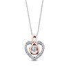 Thumbnail Image 1 of Previously Owned Unstoppable Love 1/8 ct tw Necklace Sterling Silver/10K Rose Gold