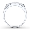 Thumbnail Image 2 of Previously Owned Men's Wedding Band 1 ct tw Round-cut Diamonds 10K White Gold