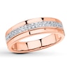 Thumbnail Image 0 of Previously Owned Men's Diamond Wedding Band 1/6 ct tw Round-cut 10K Rose Gold