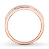 Thumbnail Image 1 of Previously Owned Men's Diamond Wedding Band 1/6 ct tw Round-cut 10K Rose Gold