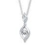 Thumbnail Image 1 of Previously Owned Unstoppable Love 1/6 carat tw Sterling Silver Necklace