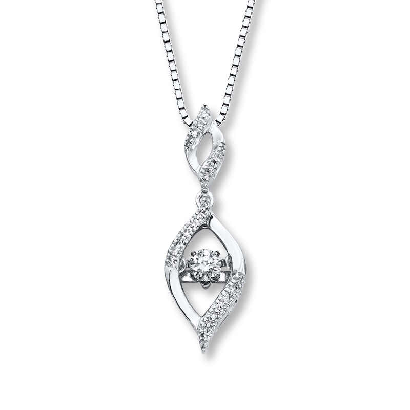 Main Image 1 of Previously Owned Unstoppable Love 1/6 carat tw Sterling Silver Necklace