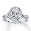 Thumbnail Image 1 of Previously Owned Diamond Engagement Ring 3/4 ct tw Round-cut 14K White Gold