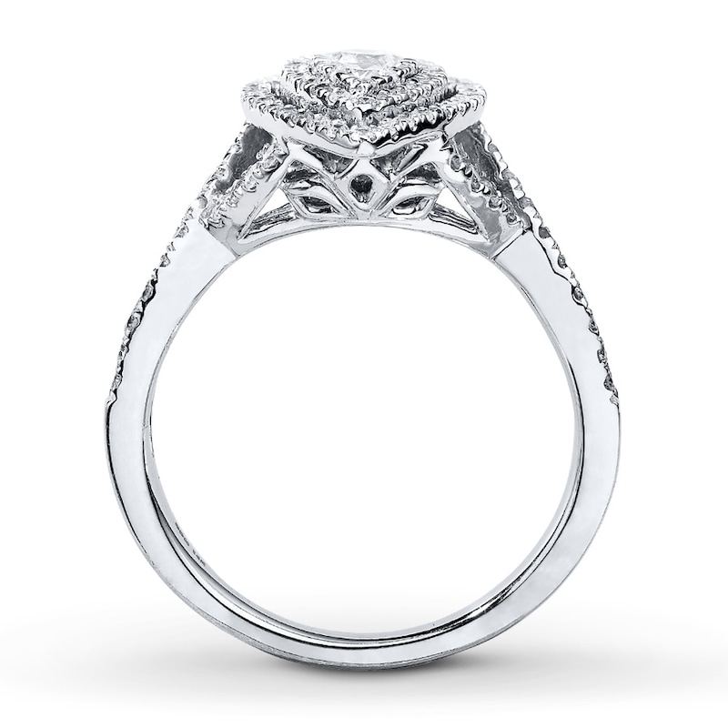 Main Image 2 of Previously Owned Diamond Engagement Ring 3/4 ct tw Round-cut 14K White Gold