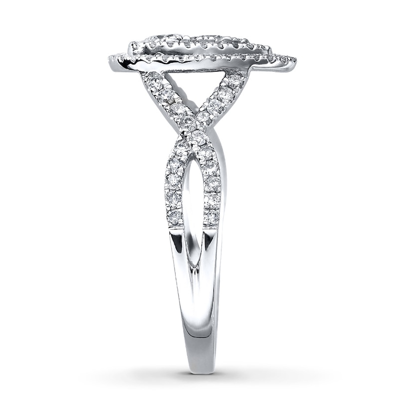Main Image 3 of Previously Owned Diamond Engagement Ring 3/4 ct tw Round-cut 14K White Gold