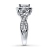 Thumbnail Image 3 of Previously Owned Diamond Engagement Ring 1 ct tw Princess/Round 14K White Gold