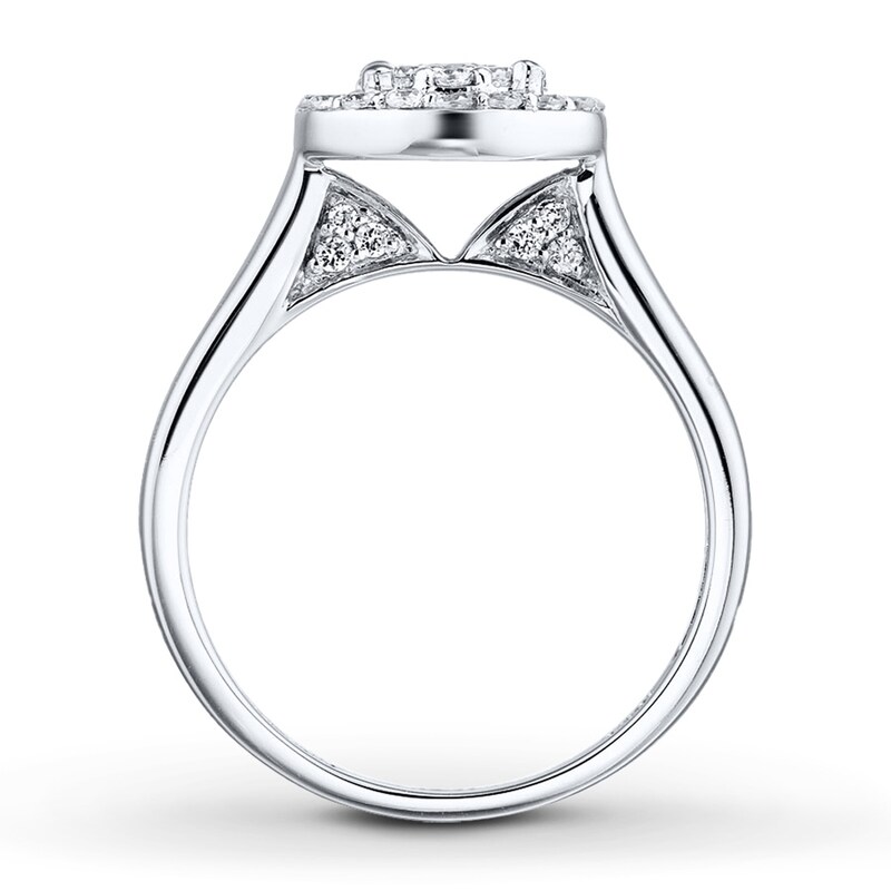 Main Image 2 of Previously Owned Diamond Engagement Ring 5/8 ct tw Round-cut 10K White Gold