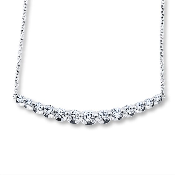 Previously Owned Hearts Desire Necklace 1-3/8 ct tw Diamonds 18K White Gold