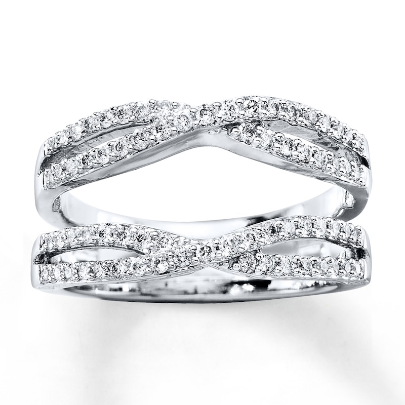 Main Image 1 of Previously Owned Diamond Enhancer Ring 3/8 ct tw Round-cut 14K White Gold