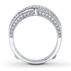 Thumbnail Image 2 of Previously Owned Diamond Enhancer Ring 3/8 ct tw Round-cut 14K White Gold