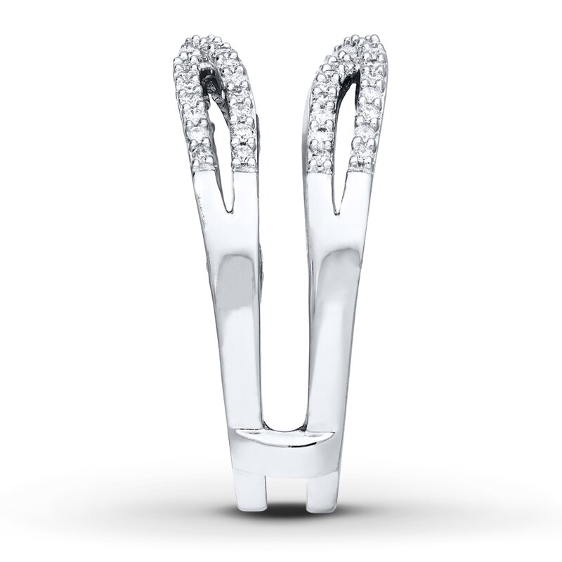 Main Image 3 of Previously Owned Diamond Enhancer Ring 3/8 ct tw Round-cut 14K White Gold